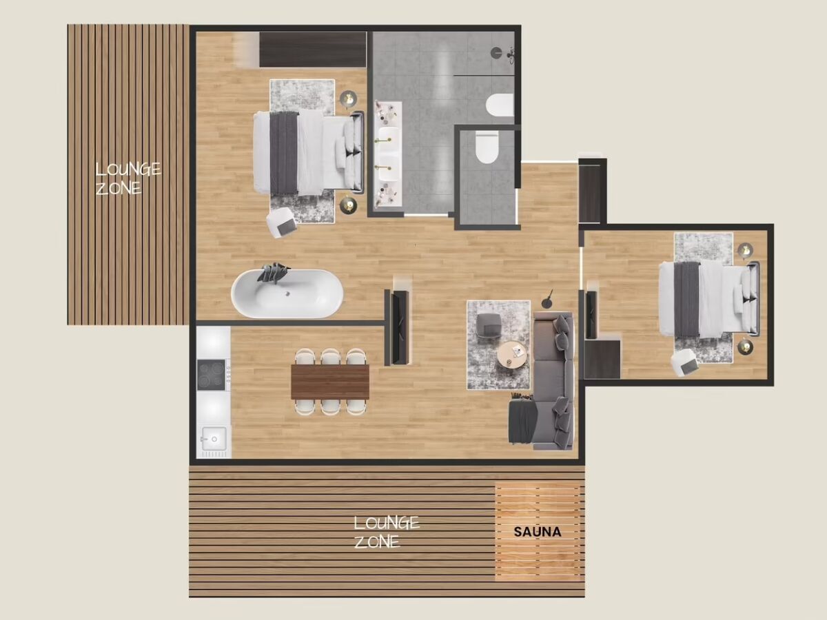 Grundriss Apartment Deluxe