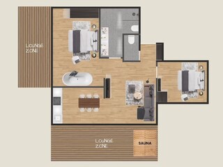 Grundriss Apartment Deluxe