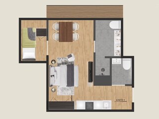 Grundriss Apartment Studio Superior