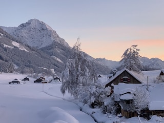 Blick vom Balkon auf das Rubihorn