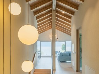 Hallway with lake view