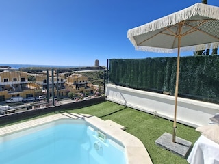 der Pool sorgt für Erfrischung