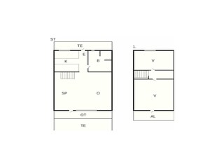 Vakantiehuis Gedser Grondplan 61