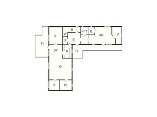 Vakantiehuis Agger Grondplan 74