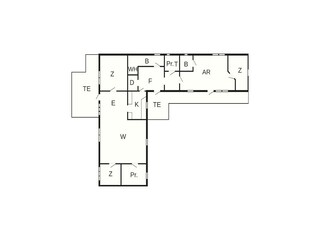 Vakantiehuis Agger Grondplan 72