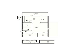 Vakantiehuis Gedser Grondplan 52