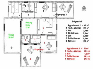 Appartamento per vacanze Porec Pianta del piano 21