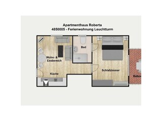 Appartamento per vacanze Borkum Pianta del piano 22