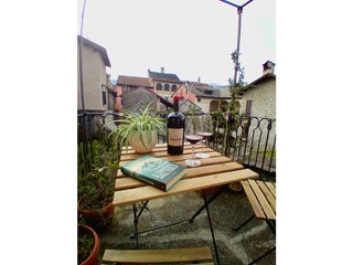 Balkon direkt mit dem Zimmer verbunden