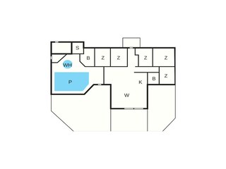 Vakantiehuis Vig Grondplan 16
