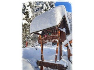 Willkommen Haus Grubbach im Schnee