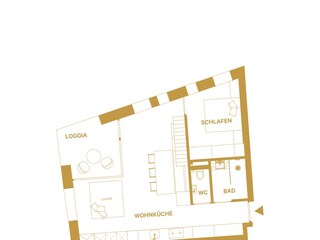 Grundriss Apartment pur 2+2