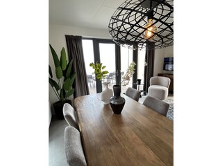 Livingroom and terrace at the IJsselmeer