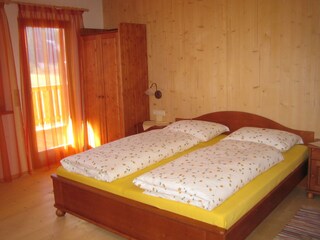 Das Schlafzimmer im Dachgeschoss