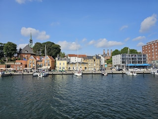 Kappeln von der Schlei aus.