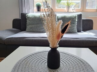 heller Wohnbereich mit großen Fenstern