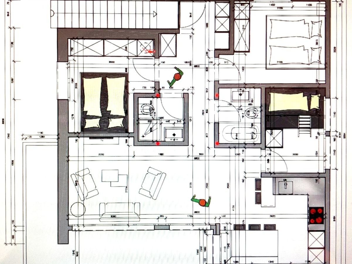 Grundriss Chalet Tilly 1. Stock 2017 präfinal