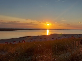 Nordstrand mit Sonnenuntergang