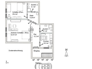 Grundriss Ferienwohnung