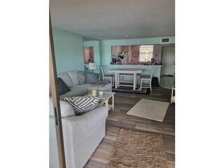 Blick ins Wohn/Esszimmer vom Wintergarten