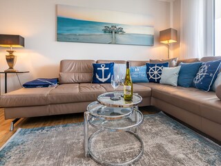 moderne Wohlfühlcouch in Leder