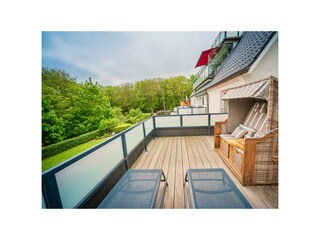 Dachterrasse der Wohnung Leuchtturm