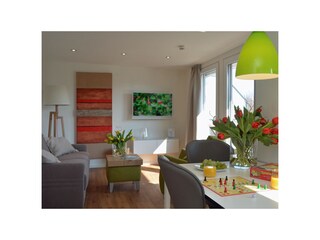 Wohn-/Esszimmer FeWo Weststrand