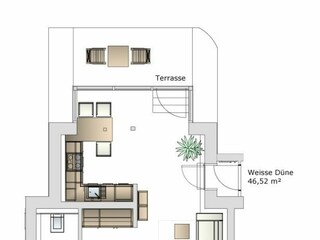 Ferienwohnung Norddeich Grundriss 35