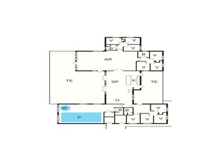 Vakantiehuis Houstrup Grondplan 54