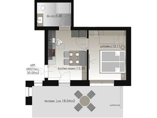 Grundriss Wohnung Kristall