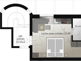 Grundriss Wohnung Saphir