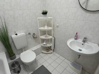 Ferienwohnung Hafenkante Badezimmer