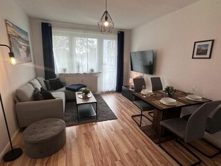 Nordlicht Ferienwohnung Wohnzimmer