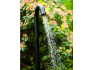 Outdoor shower after sauna