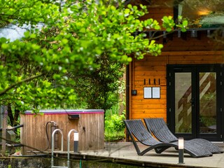 Hottub with lounge chairs