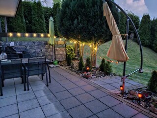 Terrassen Aussicht am Abend