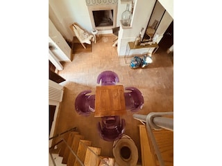 Essbereich vom Schlafzimmer aus gesehen
