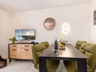 Der komfortable Eßbereich.