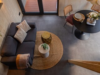 Sitting area and dining table