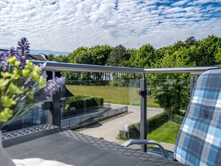 Balkon mit Blick auf den Deich