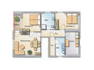 Ferienwohnung Suderburg Grundriss 28