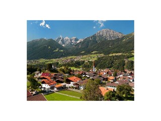 Ausblick über Mieders im Sommer