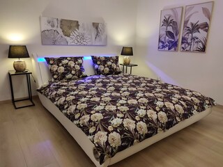 Schlafzimmer mit Bergblick