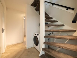 Stairs down, washing machine