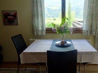 Ferienapartment AICH - Aussicht vom Essbereich