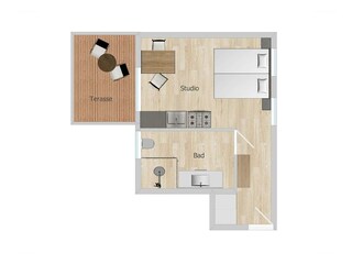 Haufhof Apartments - Studio Apartment Silberkar