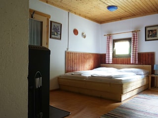 Wurzeggeralm - Schlafzimmer mit Doppelbett