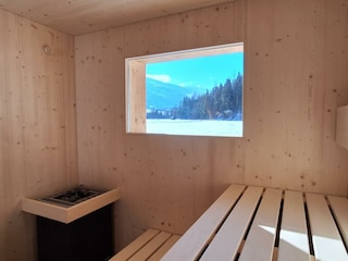 Chalet Lärchforst, Sauna mit Ausblick