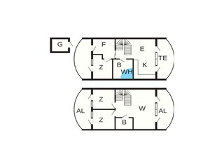 Vakantiehuis Løkken Grondplan 13