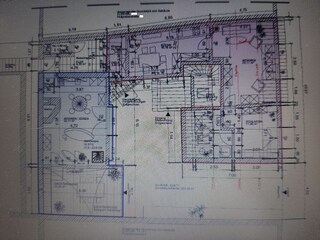 Obergeschoss Ferienwohnungen Franz (blau) u. Lina (rot)